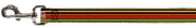 Dog Leash - Fine Stripes Black/Yellows/Orange/Red/White