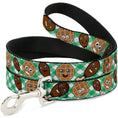 Load image into Gallery viewer, Dog Leash - Fried Chicken & Waffles Plaid White/Green
