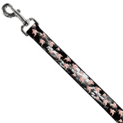 Dog Leash - Flying Pigs Black/White/Pink