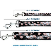 Dog Leash - Flying Pigs Black/White/Pink