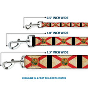 Dog Leash - Florida Flags/Black