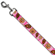Dog Leash - Fried Chicken & Waffles Plaid Pinks
