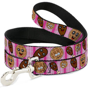 Dog Leash - Fried Chicken & Waffles Plaid Pinks