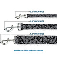 Load image into Gallery viewer, Dog Leash - Floral Paisley Black/White
