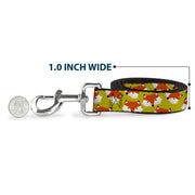 Dog Leash - Fox Face Scattered Warm Olive