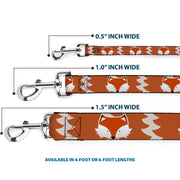 Dog Leash - Fox Face/Tail Orange/Natural