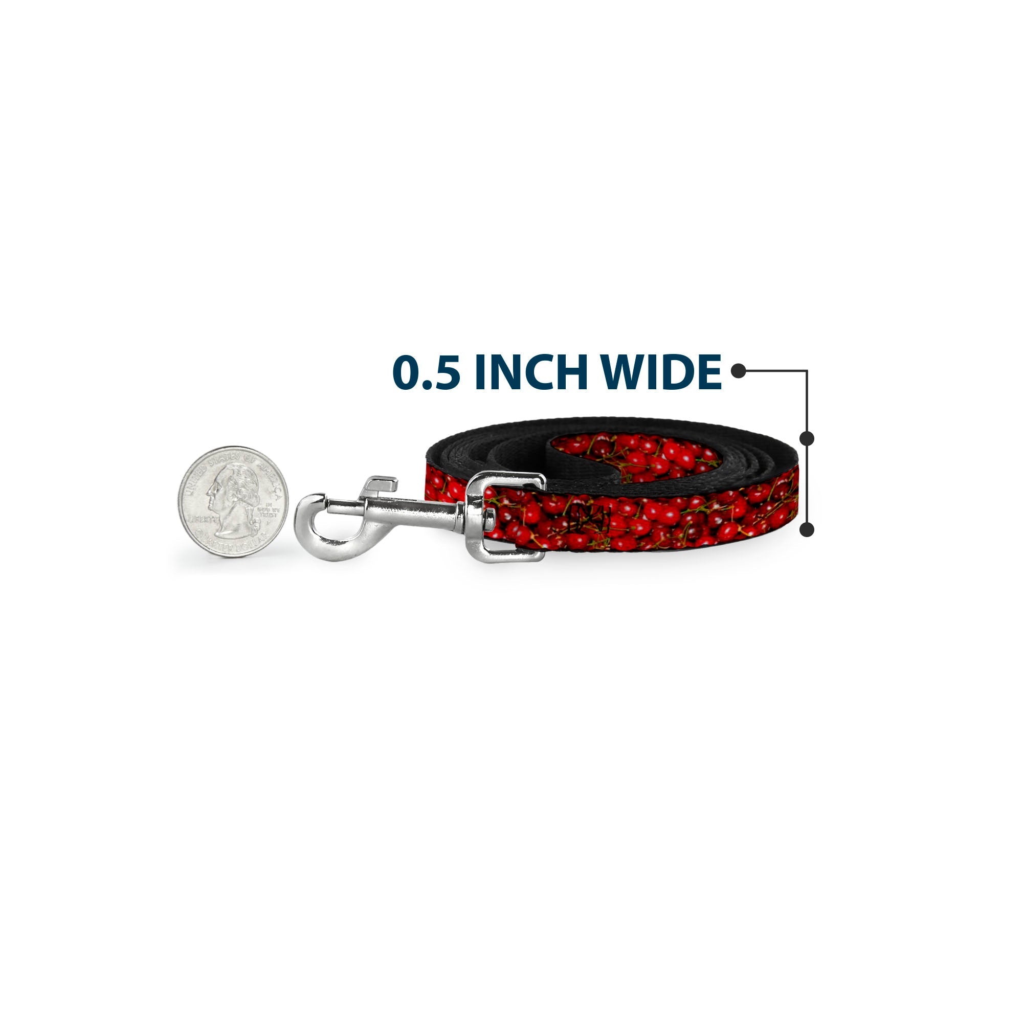 Dog Leash - Fresh Cherries Stacked
