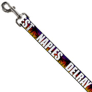 Dog Leash - Florida Cities Palm Tree Sunset/White