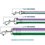 Dog Leash - Flag Genderqueer Lavender/White/Green