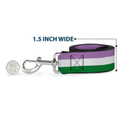 Dog Leash - Flag Genderqueer Lavender/White/Green