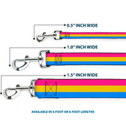 Dog Leash - Flag Pansexual Pink/Yellow/Blue