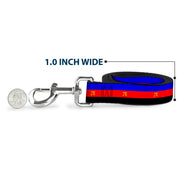 Dog Leash - Flag Polyamorous Pi Symbol Blue/Red/Black/Yellow