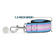 Dog Leash - Flag Transgender Baby Blue/Baby Pink/White