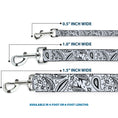 Load image into Gallery viewer, Dog Leash - Floral Paisley3 White/Black
