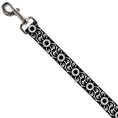 Load image into Gallery viewer, Dog Leash - Floral Pinwheel Black/White
