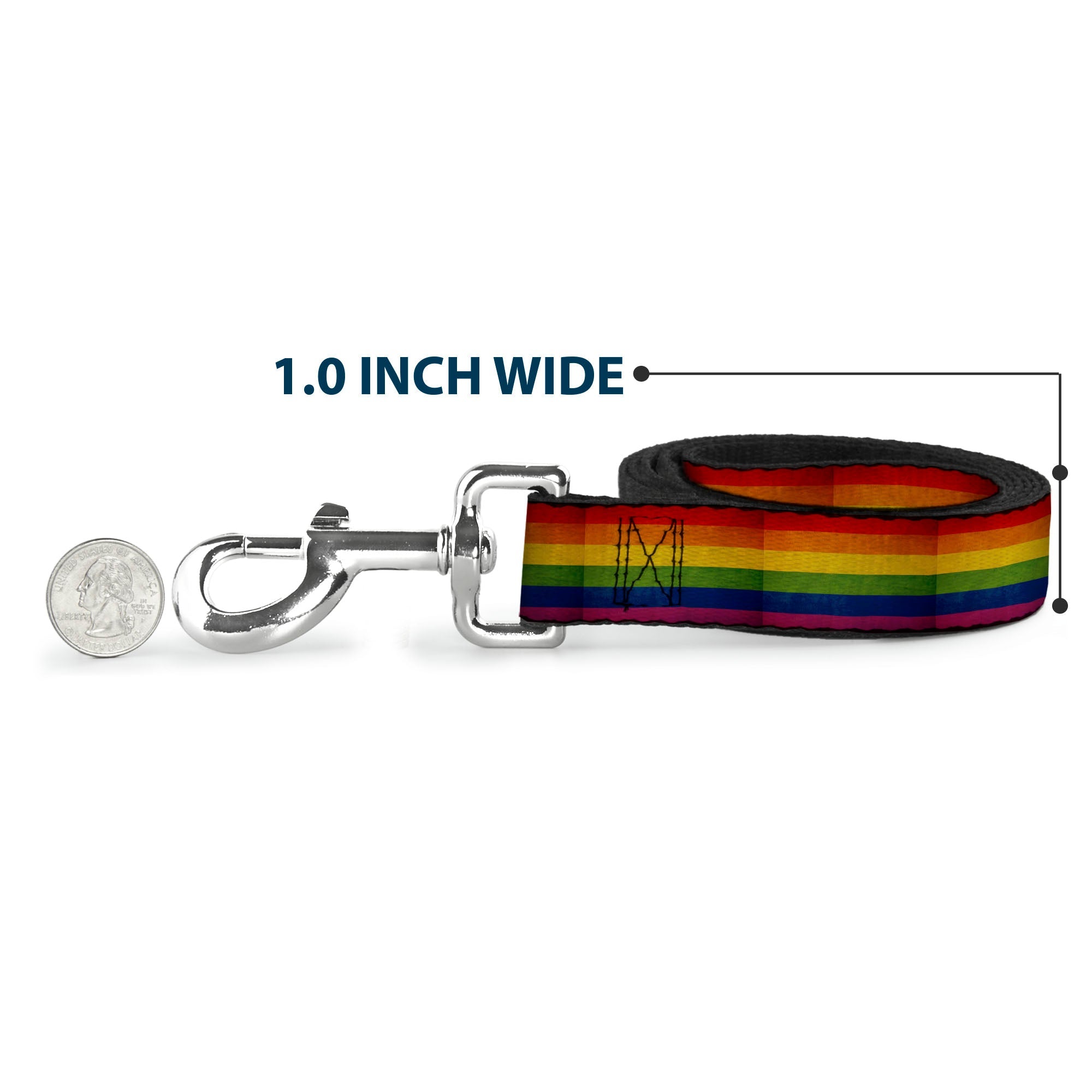 Dog Leash - Flag Pride Distressed Rainbow