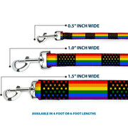 Dog Leash - Flag American Pride Rainbow/Black