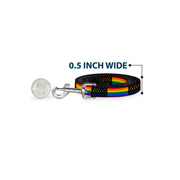 Dog Leash - Flag American Pride Rainbow/Black
