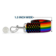 Dog Leash - Flag American Pride Rainbow/Black