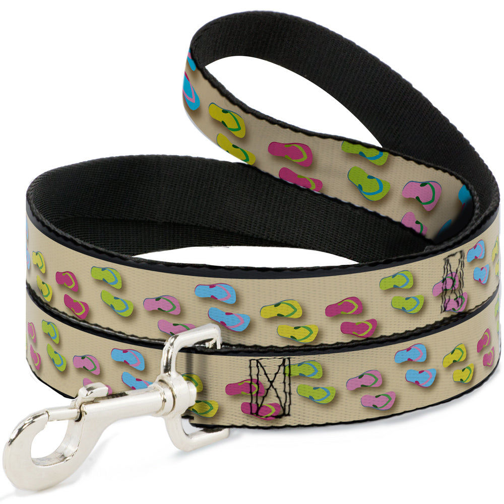 Dog Leash - Flip Flops3 Sand/Multi Color