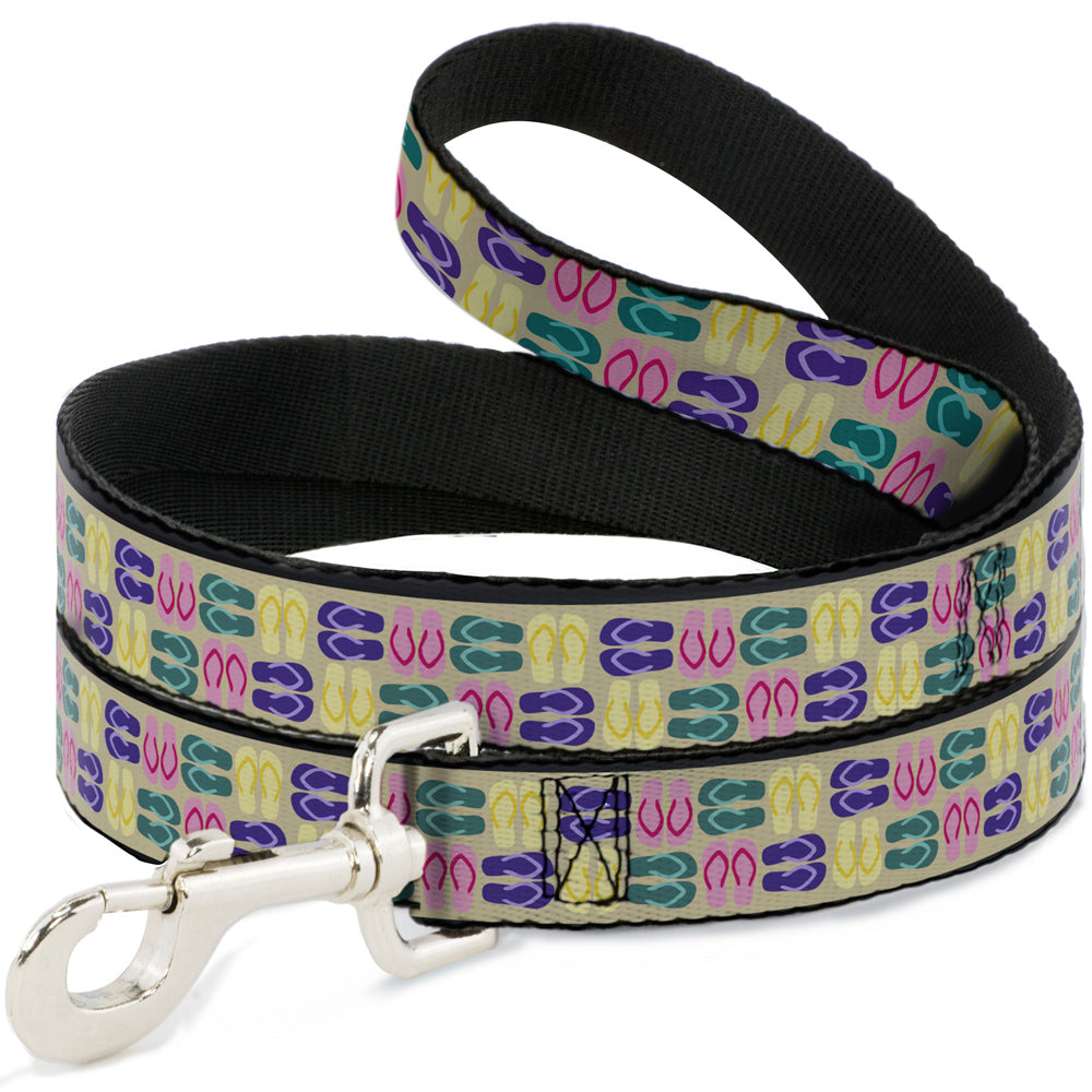 Dog Leash - Flip Flops4 Sand/Multi Color