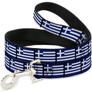 Dog Leash - Greece Flags