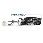 Dog Leash - Grunge Bricks Black/White