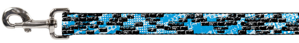 Dog Leash - Grunge Bricks Blue