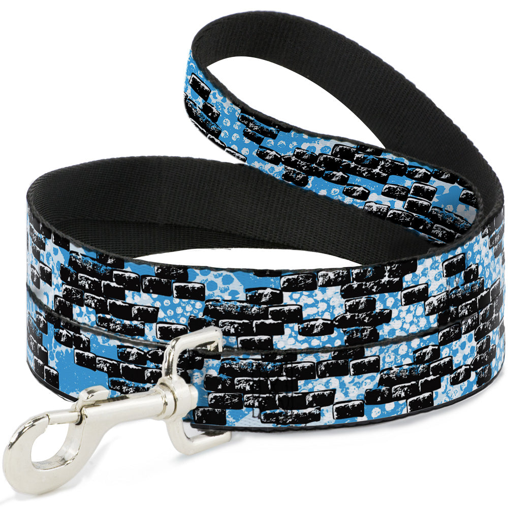 Dog Leash - Grunge Bricks Blue