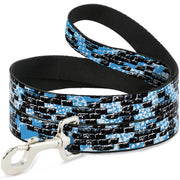 Dog Leash - Grunge Bricks Blue