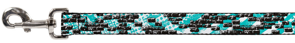 Dog Leash - Grunge Bricks Green
