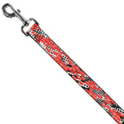 Dog Leash - Grunge Bricks Orange