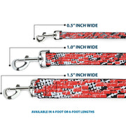 Dog Leash - Grunge Bricks Orange