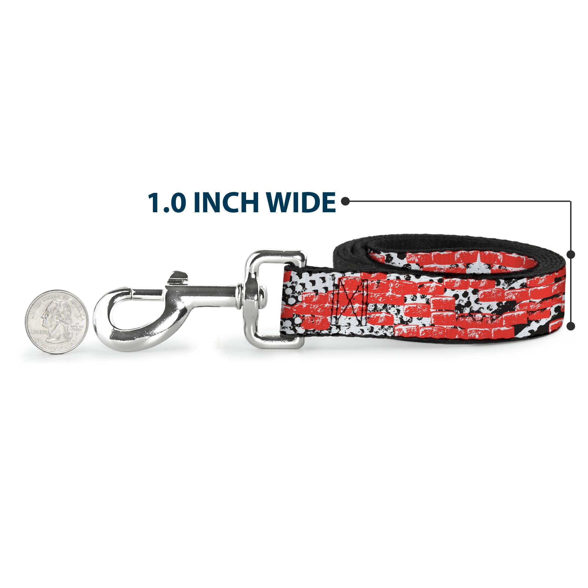 Dog Leash - Grunge Bricks Orange