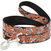 Dog Leash - Grunge Bricks Orange