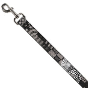 Dog Leash - Grunge Chaos Black/White