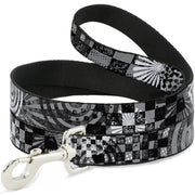 Dog Leash - Grunge Chaos Black/White