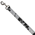 Load image into Gallery viewer, Dog Leash - Grunge Checker Flag Black/White
