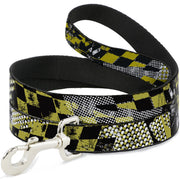 Dog Leash - Grunge Checker Flag Green