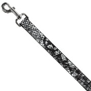 Dog Leash - Grunge Gears Black/White