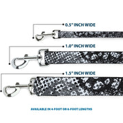Dog Leash - Grunge Gears Black/White