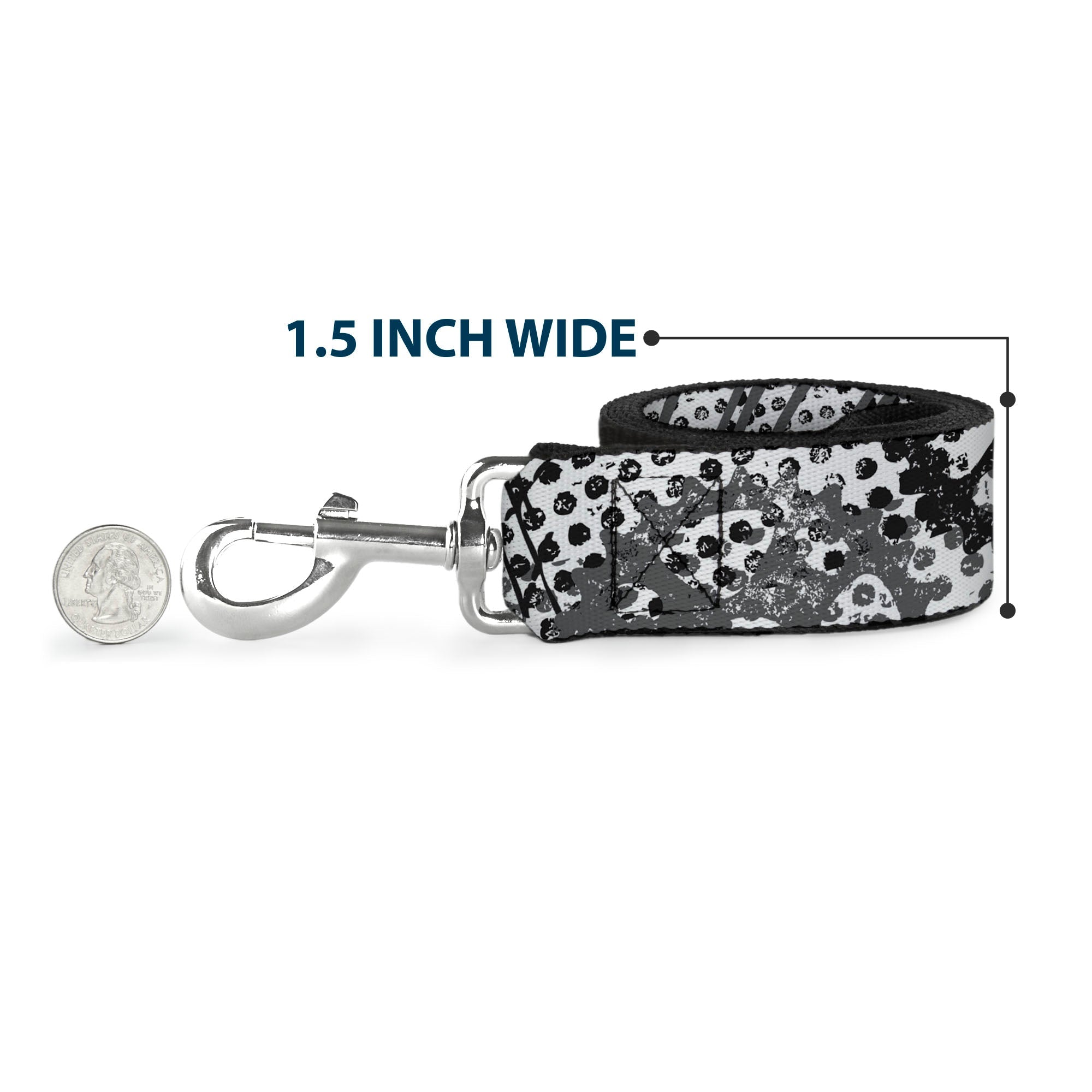 Dog Leash - Grunge Gears Black/White