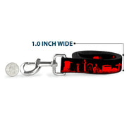 Dog Leash - Graveyard Black/Red