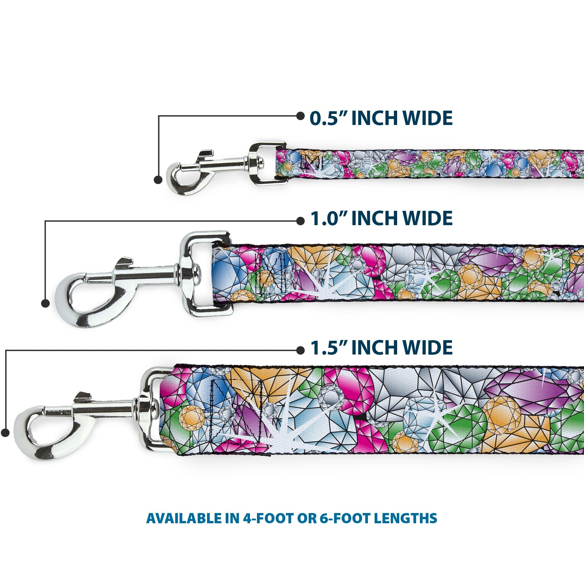 Dog Leash - Gems Stacked Multi Color