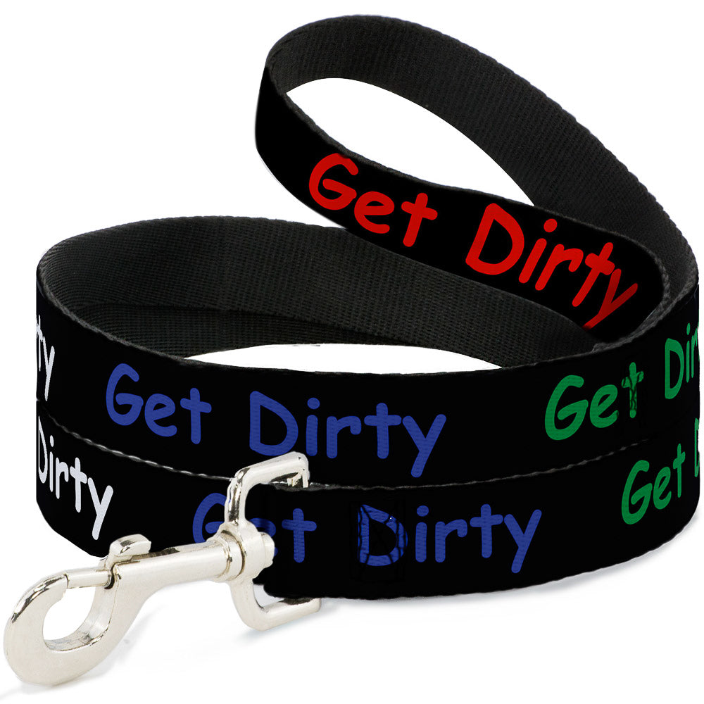 Dog Leash - GET DIRTY Black/White/Blue/Green/Red