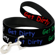 Dog Leash - GET DIRTY Black/White/Blue/Green/Red