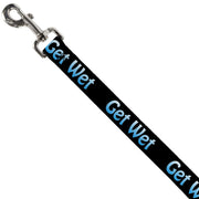 Buckle-Down Dog Leash - GET WET Black/Baby Blue
