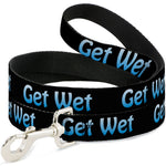 Buckle-Down Dog Leash - GET WET Black/Baby Blue