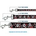 Load image into Gallery viewer, Dog Leash - Girlie Skull Black/Red
