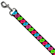 Dog Leash - Glaze Donut Expressions Black